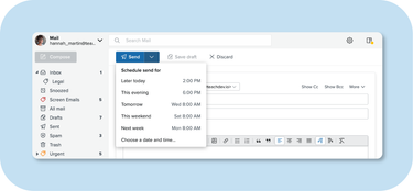 Scheduling an email to send 